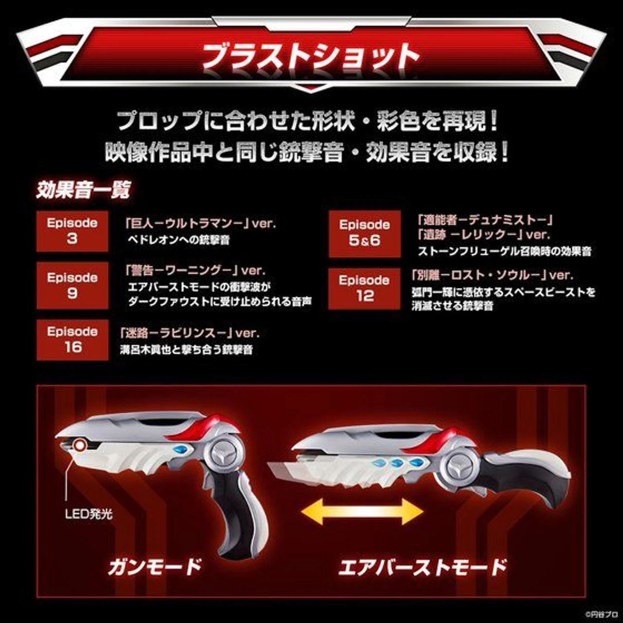 Bandai Ultraman Nexus UltraReplica EVOLTRUSTER & BlastShot (ULTRA REPLICA) - Image 8