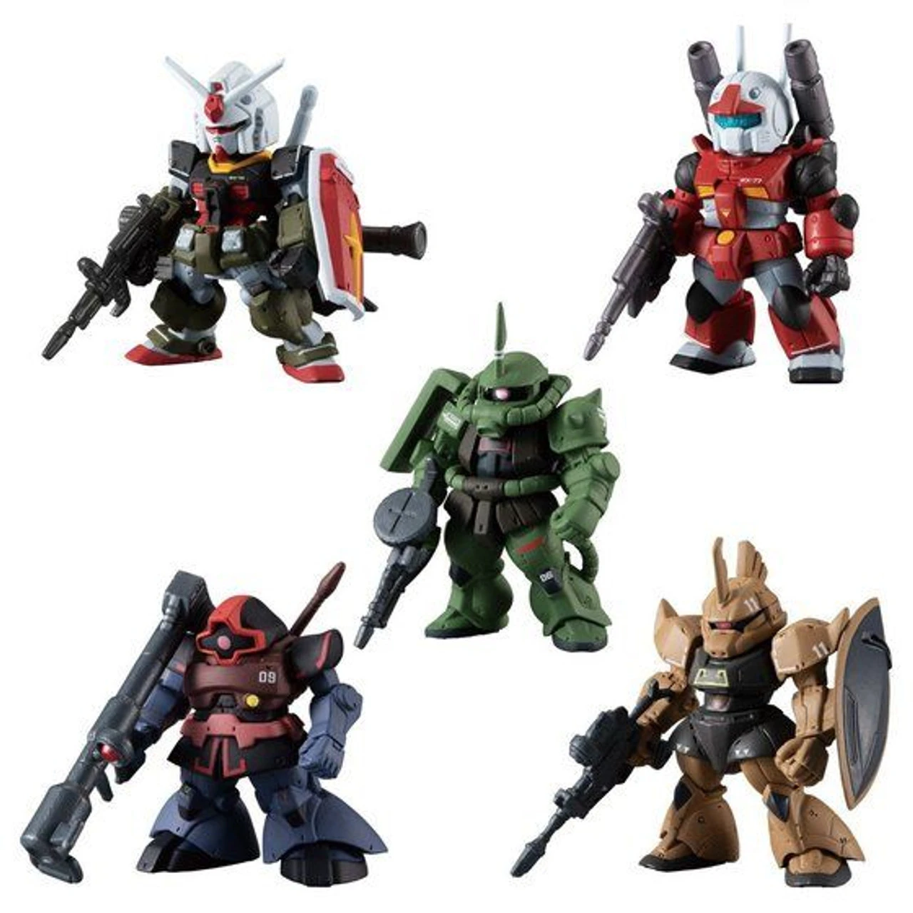 Bandai FW GUNDAM CONVERGE:CORE Mobile Suit Gundam REAL TYPE (Set Of 5)