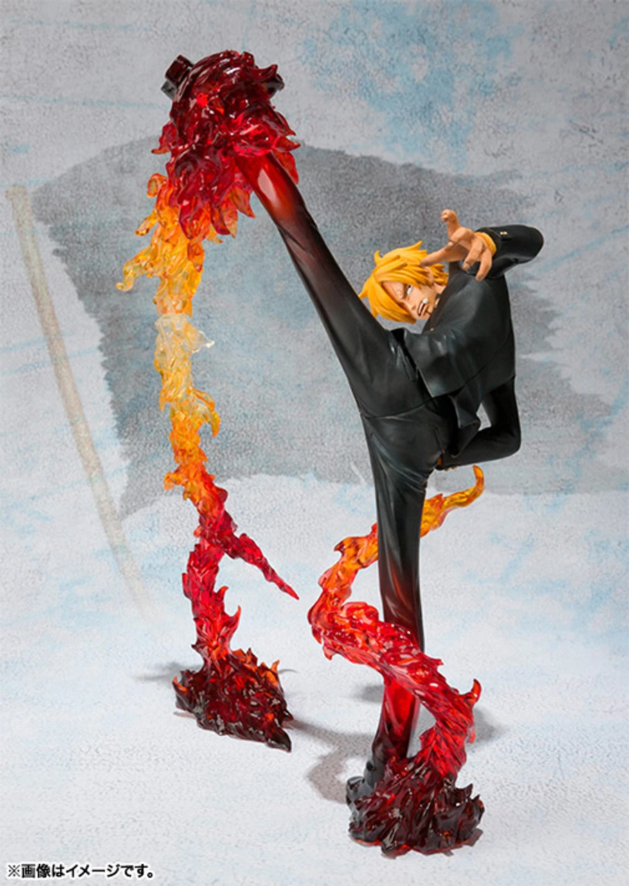 Bandai Figuarts Zero Sanji Battle Ver Diable Jambe Flambage Shot PVC Figure