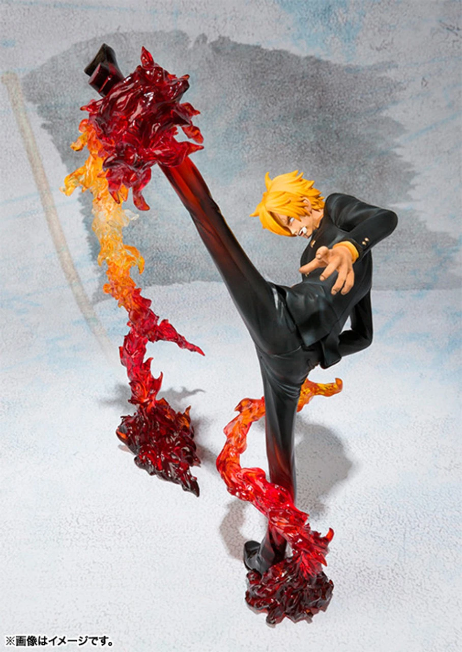 Bandai Figuarts Zero Sanji Battle Ver Diable Jambe Flambage Shot PVC Figure - Image 3