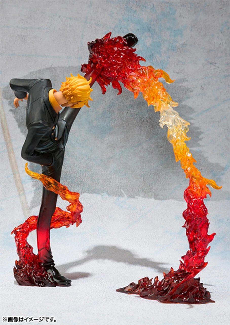 Bandai Figuarts Zero Sanji Battle Ver Diable Jambe Flambage Shot PVC Figure - Image 4