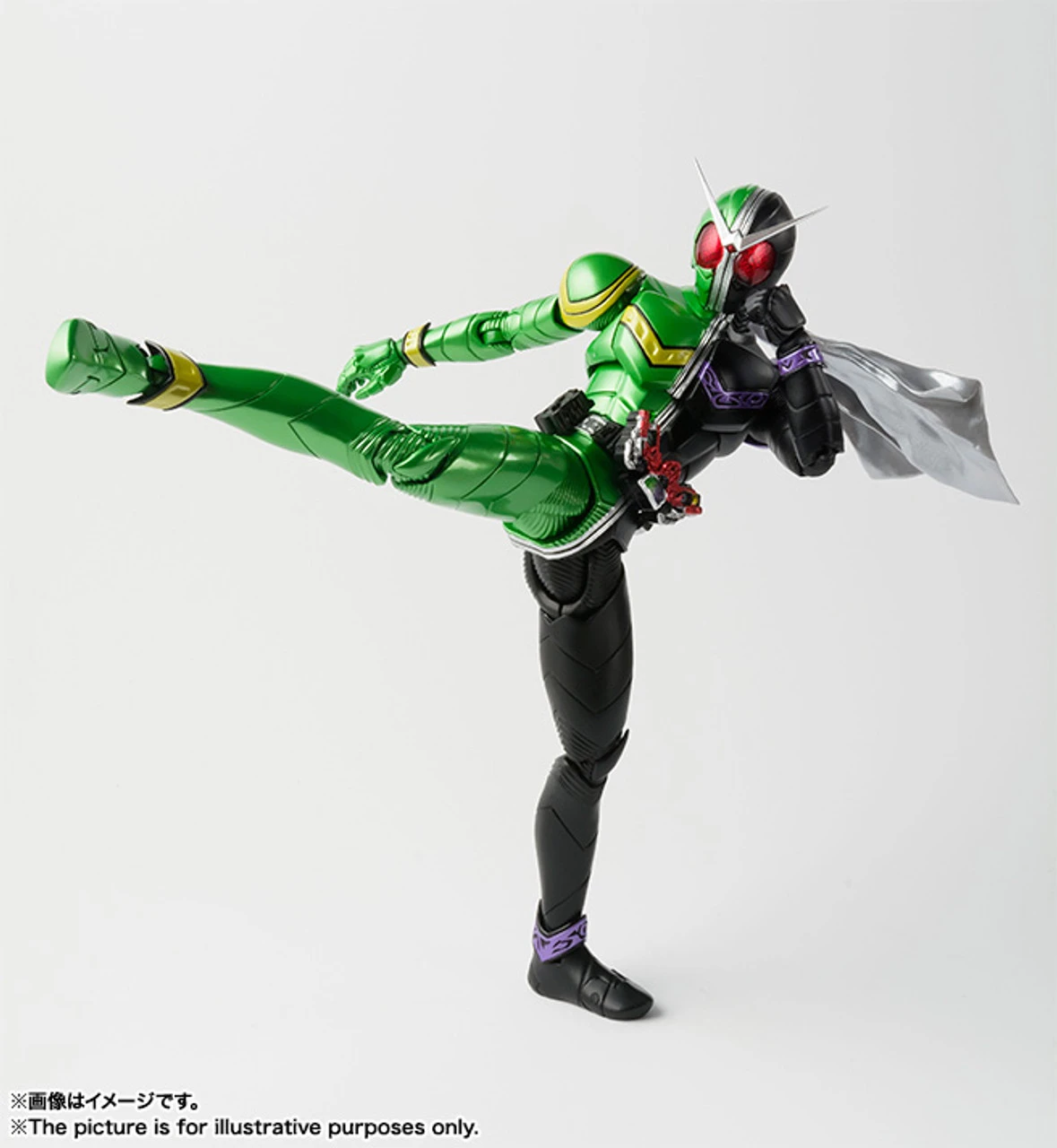 Bandai S.H.Figuarts (Shinkoccou Seihou) Kamen Rider W Cyclone Joker Action Figure - Image 5